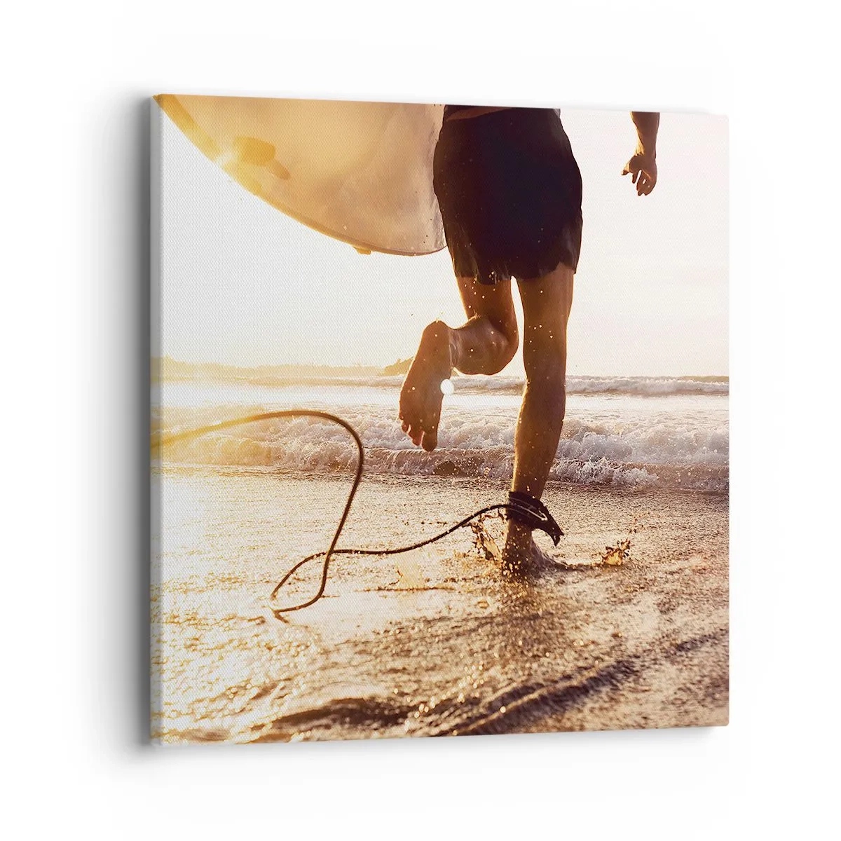 Cuadro sobre lienzo - Impresión de Imagen - Para enfrentar la ola - 40x40 cm