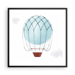 Póster en marco negro - Acariciando las nubes - 60x60 cm