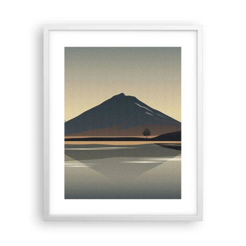Póster en marco blanco - Reflejo de espejo - 40x50 cm