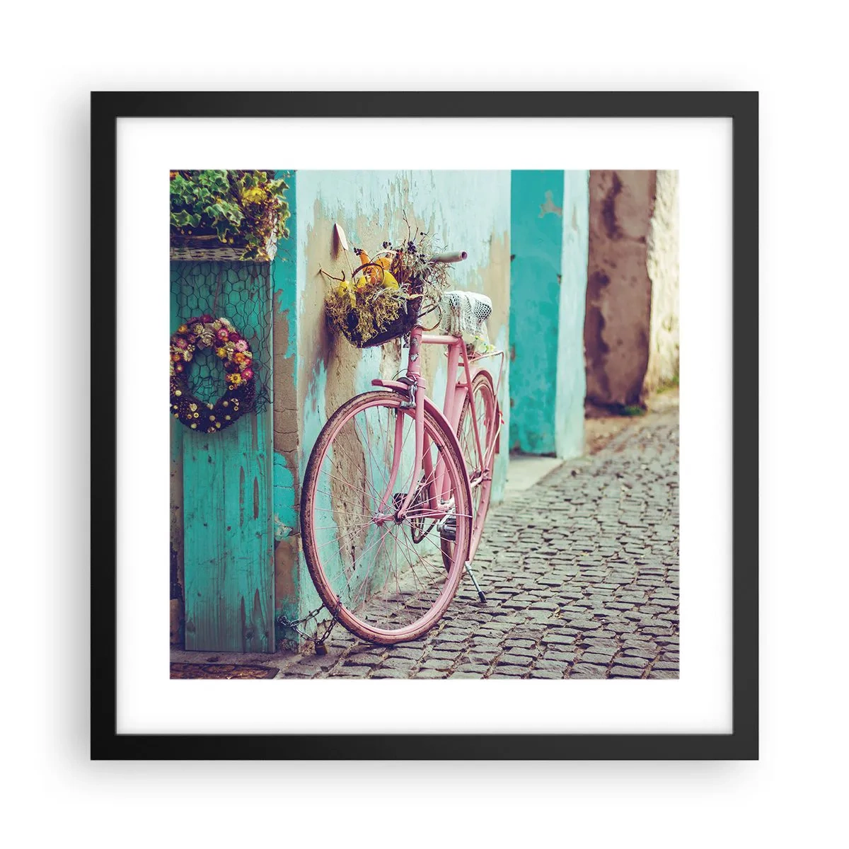 Póster en marco negro - Ahora mismo vuelvo - 40x40 cm