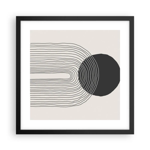 Póster en marco negro - Temblor y certeza - 40x40 cm