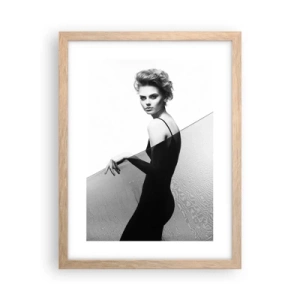 Póster en marco roble claro - Mirada magnética - 30x40 cm