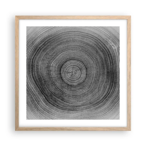 Póster en marco roble claro - El paso del tiempo - 50x50 cm