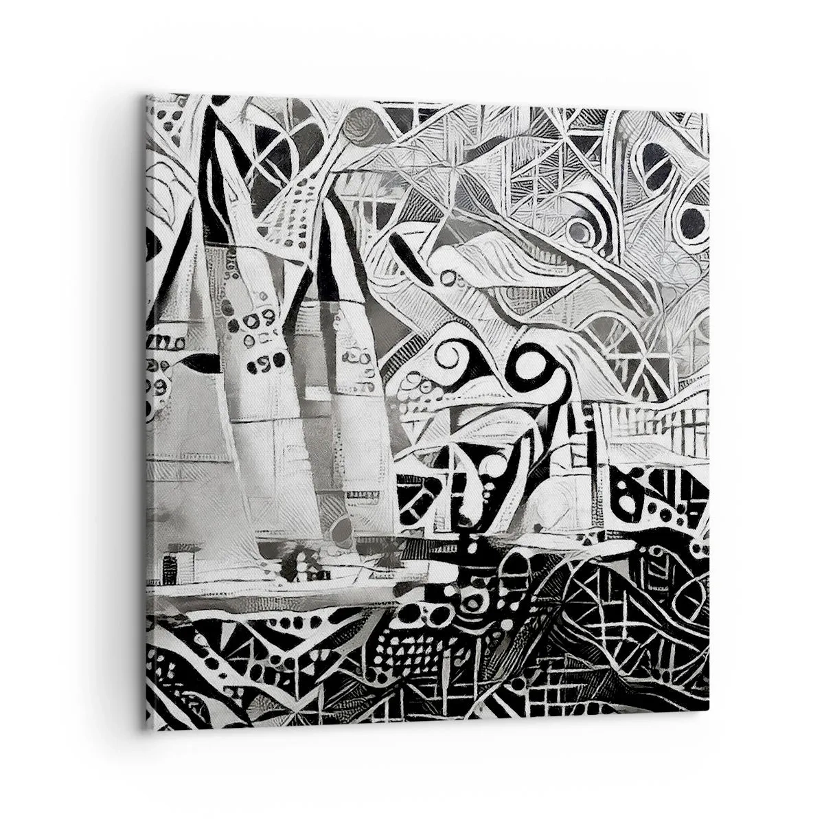 Cuadro sobre lienzo - Impresión de Imagen - Entre las olas - 60x60 cm