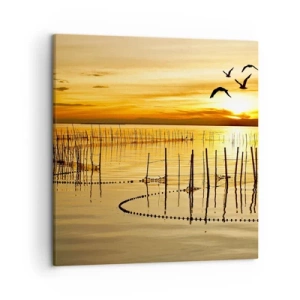 Cuadro sobre lienzo - Impresión de Imagen - Horizonte naranja - 50x50 cm