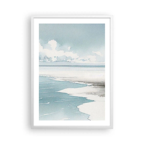 Póster en marco blanco - Suave marea otoñal - 50x70 cm