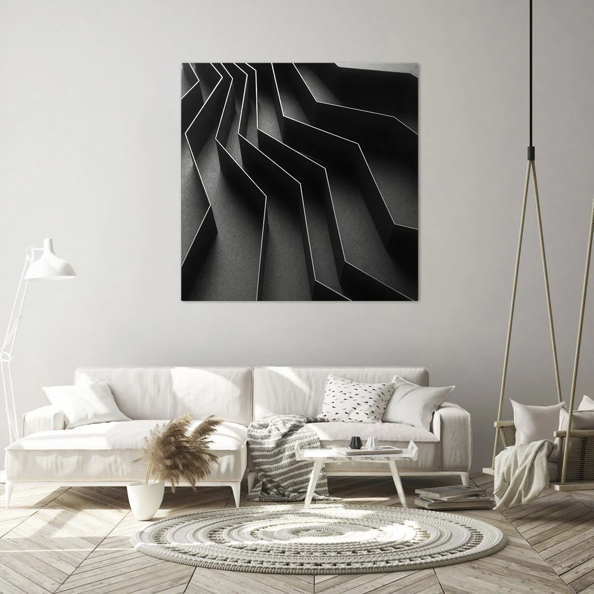 Cuadro sobre lienzo - Impresión de Imagen - Orden espacial - 70x70 cm