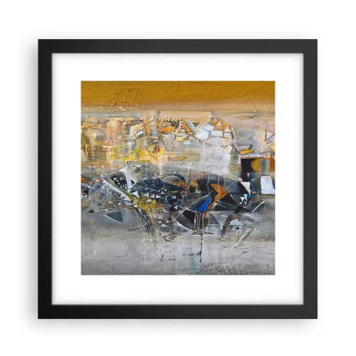 Póster en marco negro - Todo se pondrá en su sitio - 30x30 cm