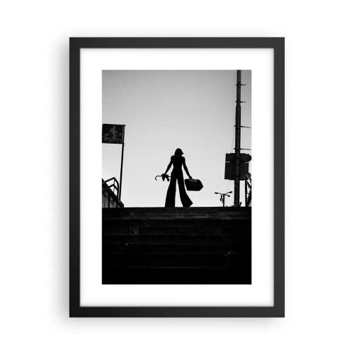 Póster en marco negro - Paseo urbano - 30x40 cm