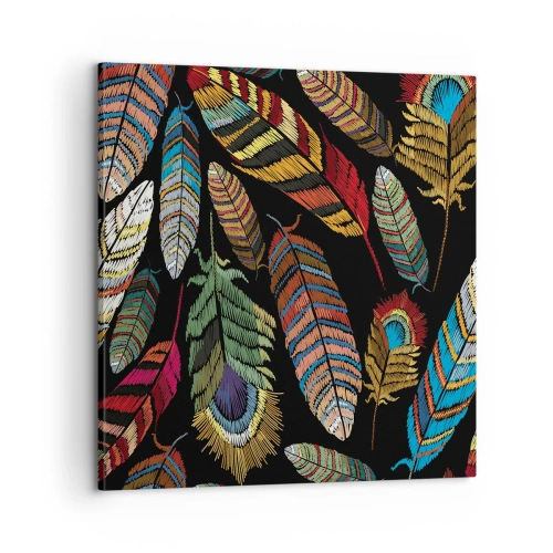 Cuadro sobre lienzo - Impresión de Imagen - Carnaval de las aves - 60x60 cm