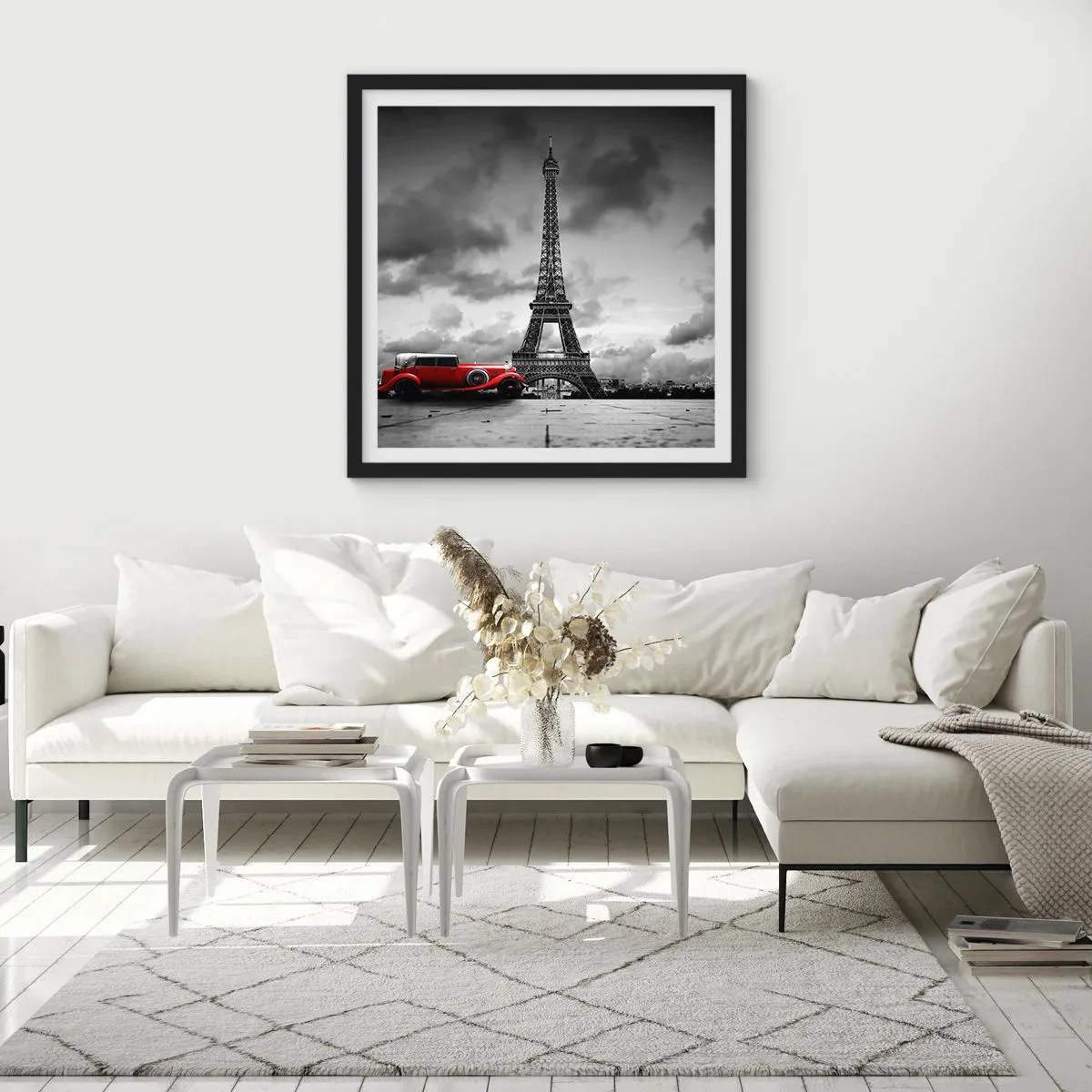 Póster en marco negro - No hace mucho tiempo, en París - 30x30 cm