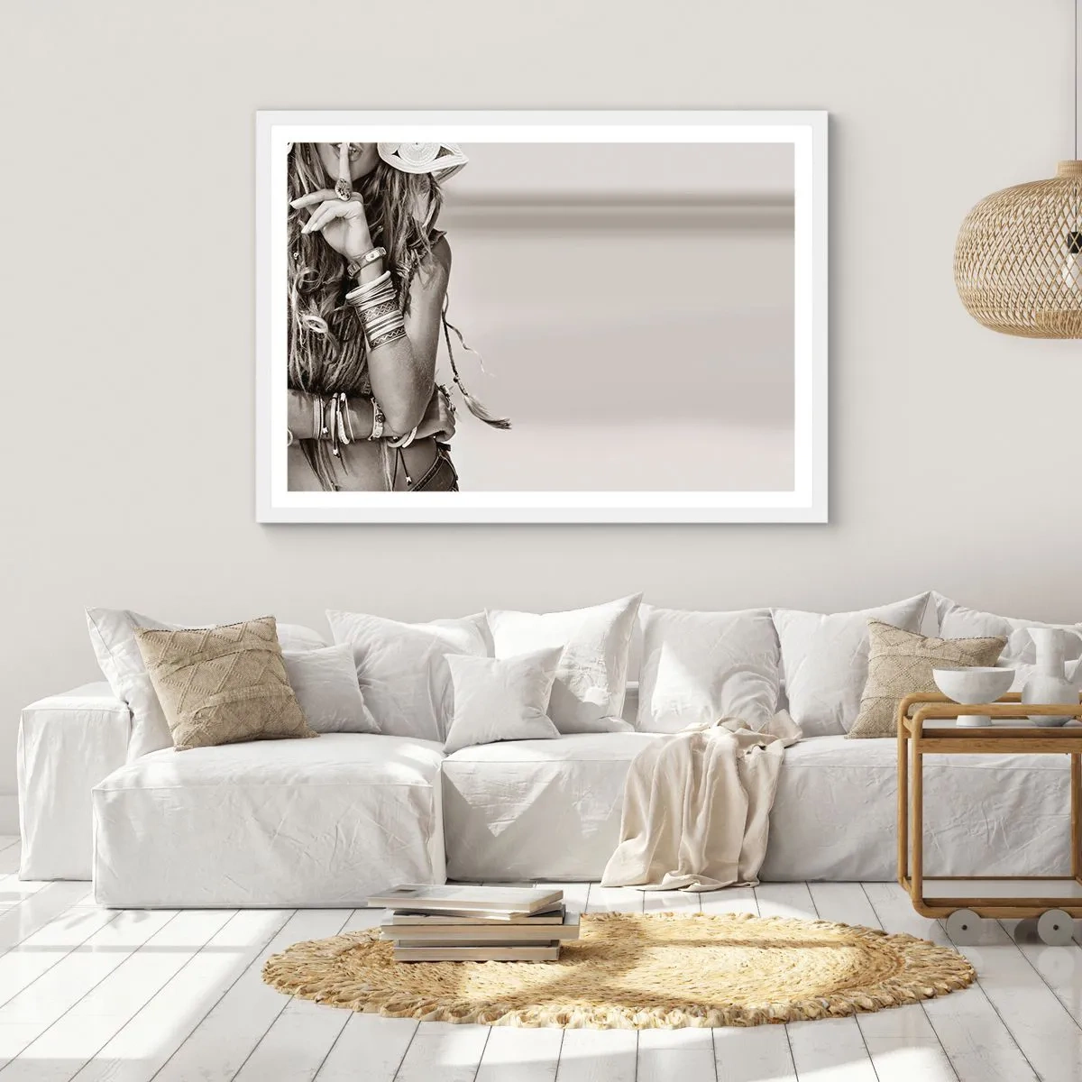 Póster en marco blanco - Libertad natural - 50x40 cm