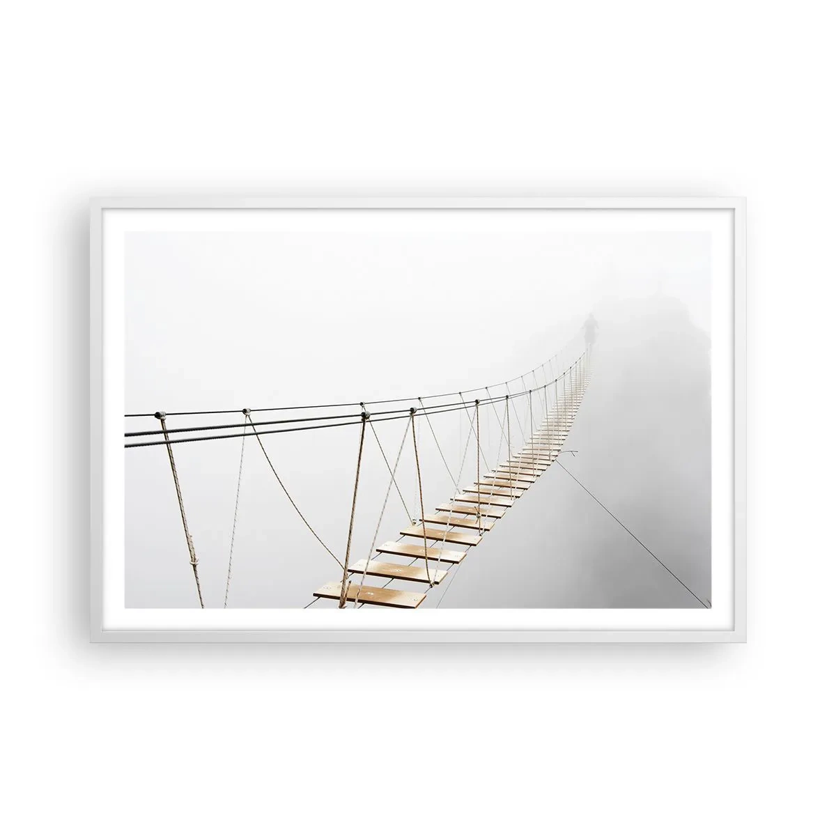 Póster en marco blanco - ¿Adónde le llevará? - 91x61 cm