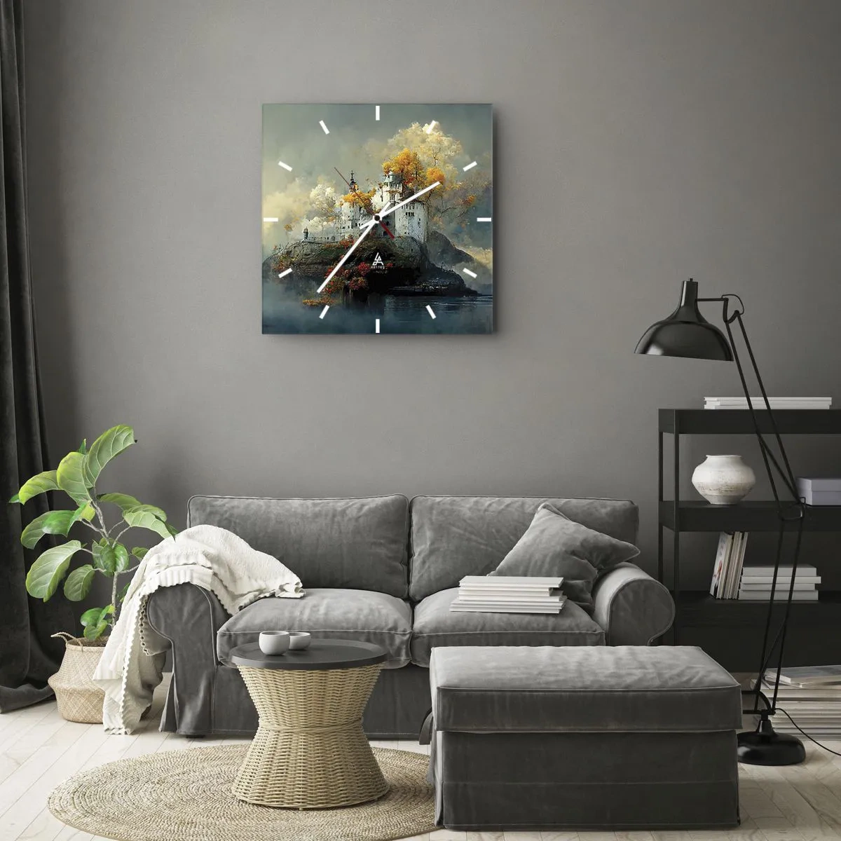 Reloj de pared - Reloj de vidrio - El comienzo de una historia romántica - 40x40 cm