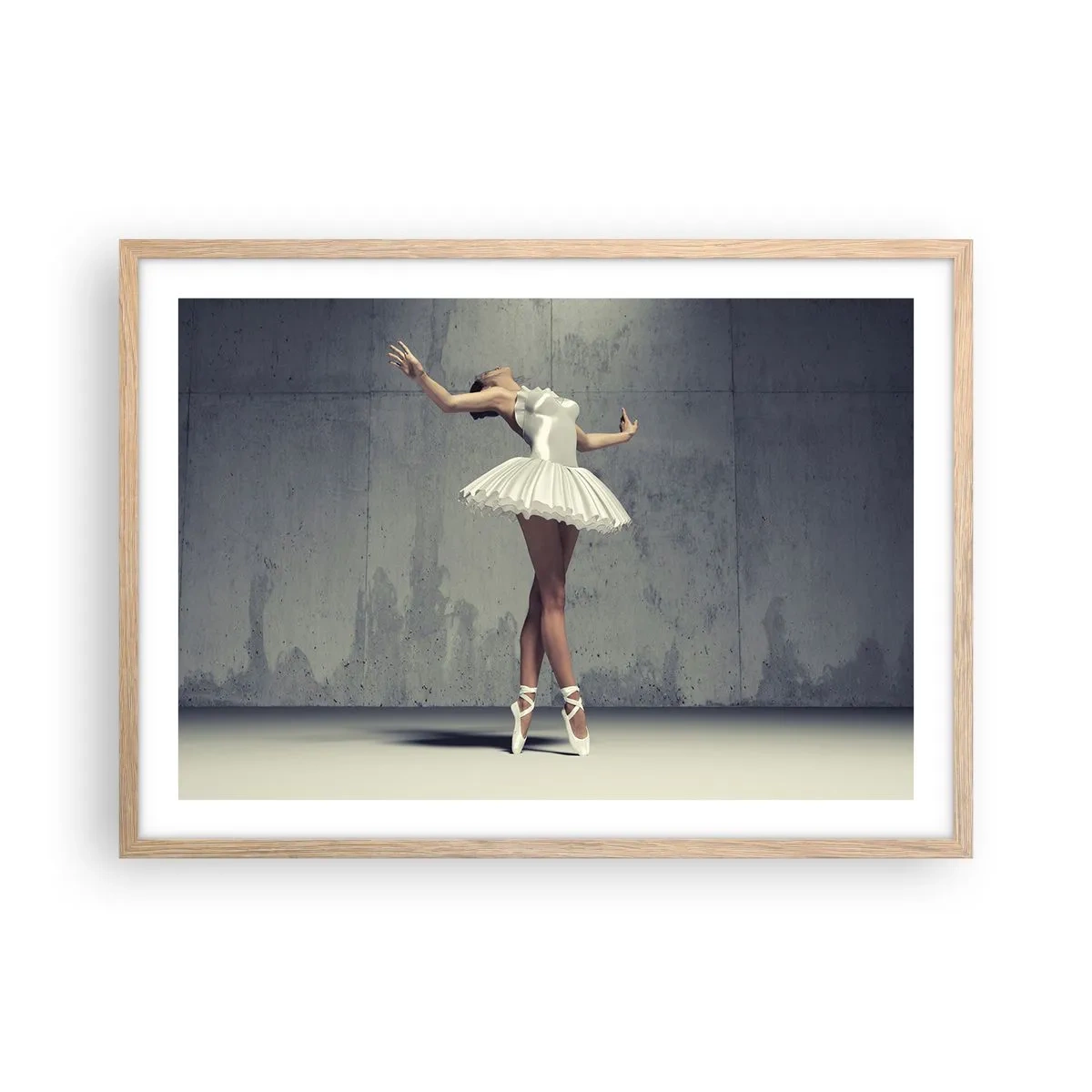 Póster en marco roble claro - Ligero como un pájaro - 70x50 cm