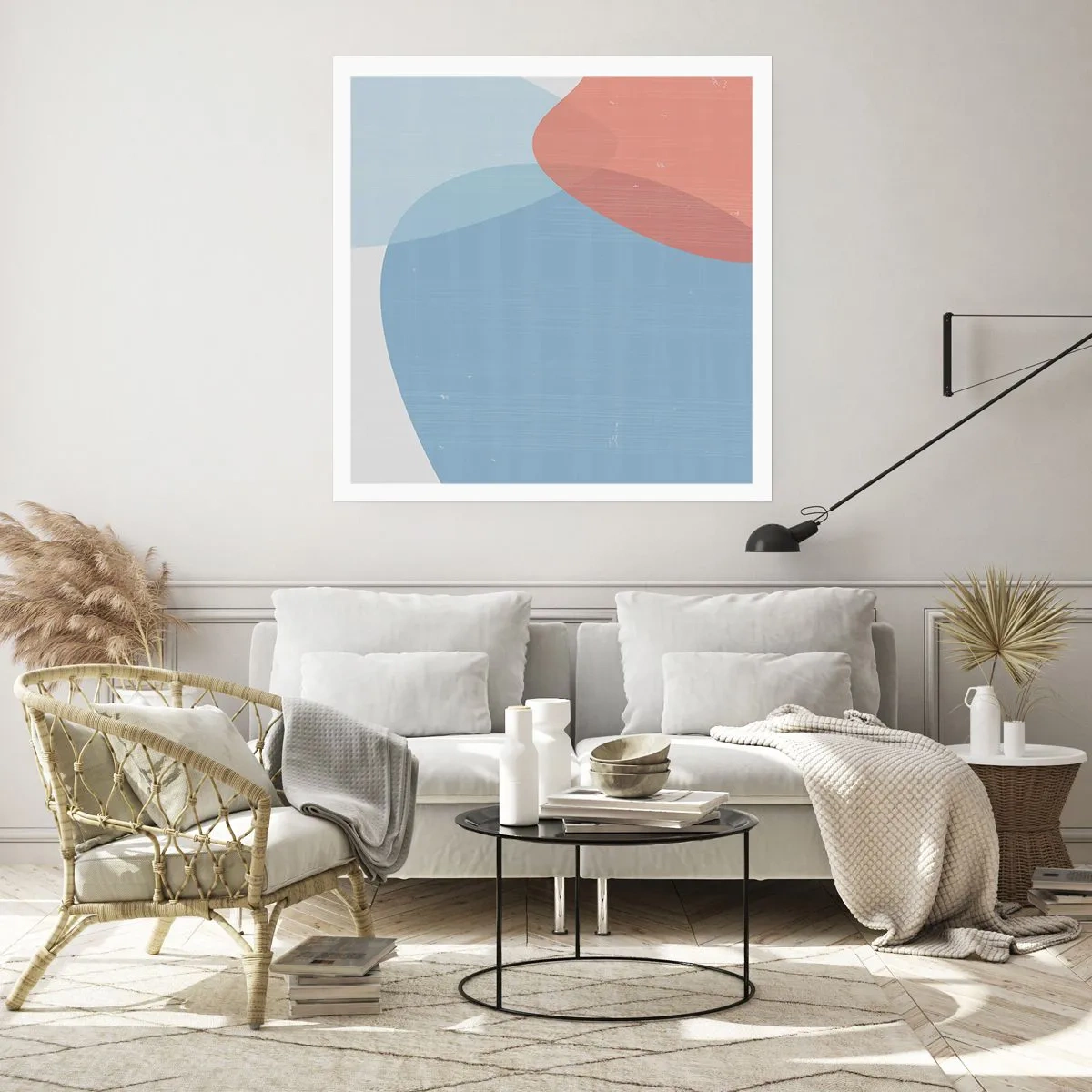 Póster - Relaciones en colores pastel - 50x50 cm