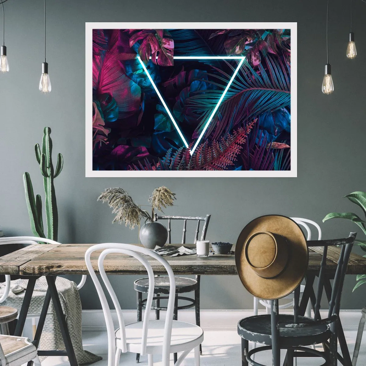 Póster - Jardín fluorescente - 91x61 cm