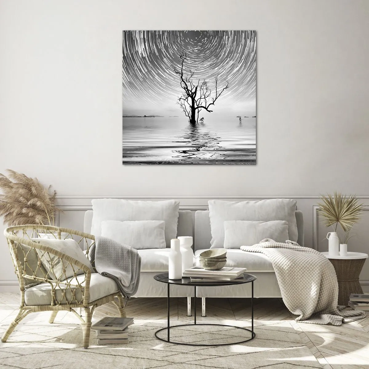 Cuadro sobre vidrio - Impresiones sobre Vidrio - Una sinfonía de la naturaleza - 60x60 cm