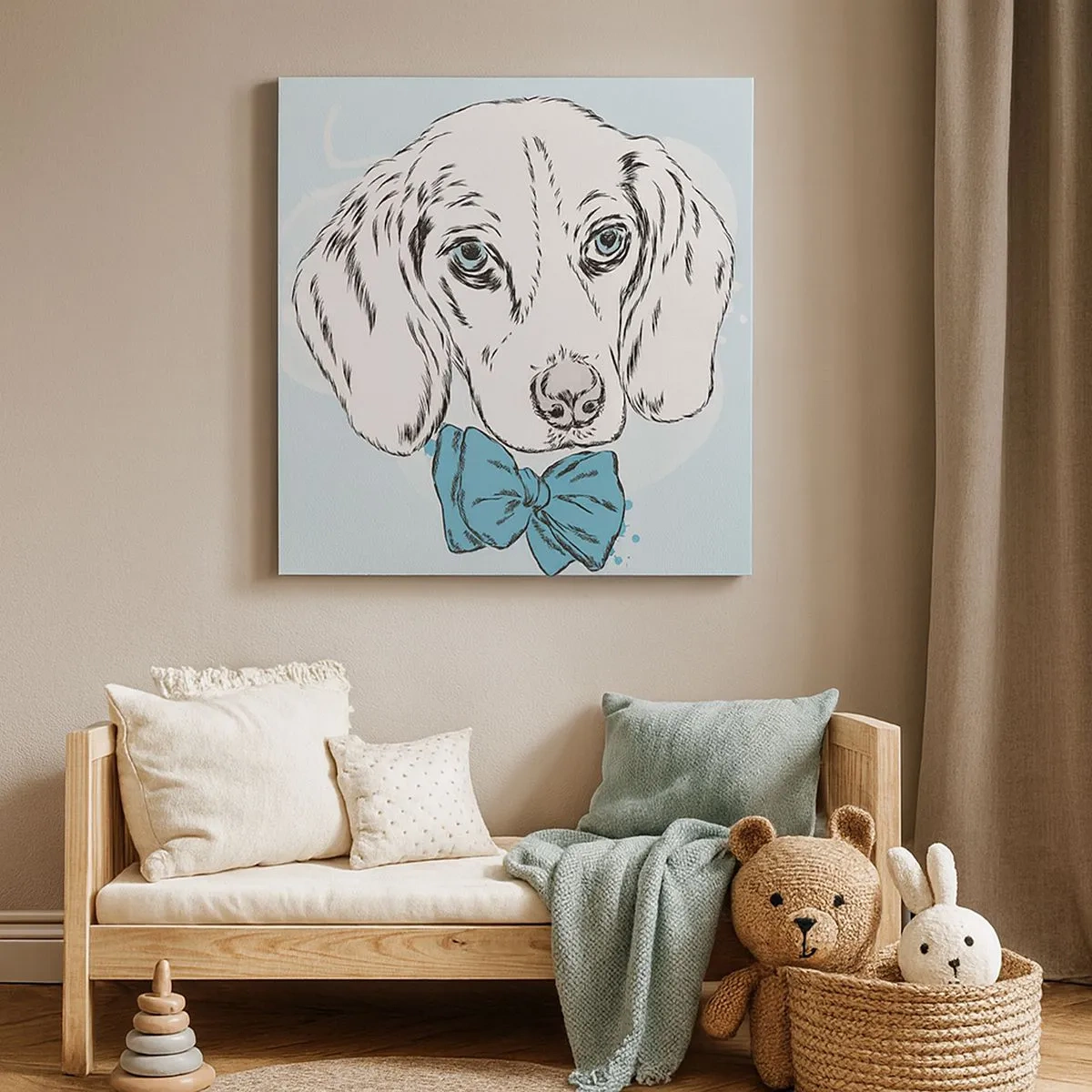 Cuadro sobre lienzo - Impresión de Imagen - Elegancia canina - 30x30 cm