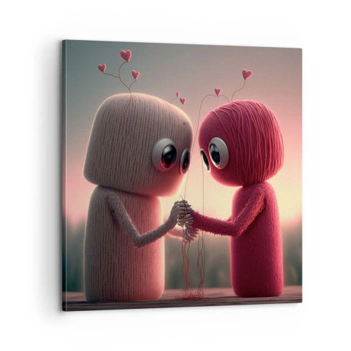 Cuadro sobre lienzo - Impresión de Imagen - Todo el mundo puede amar - 60x60 cm