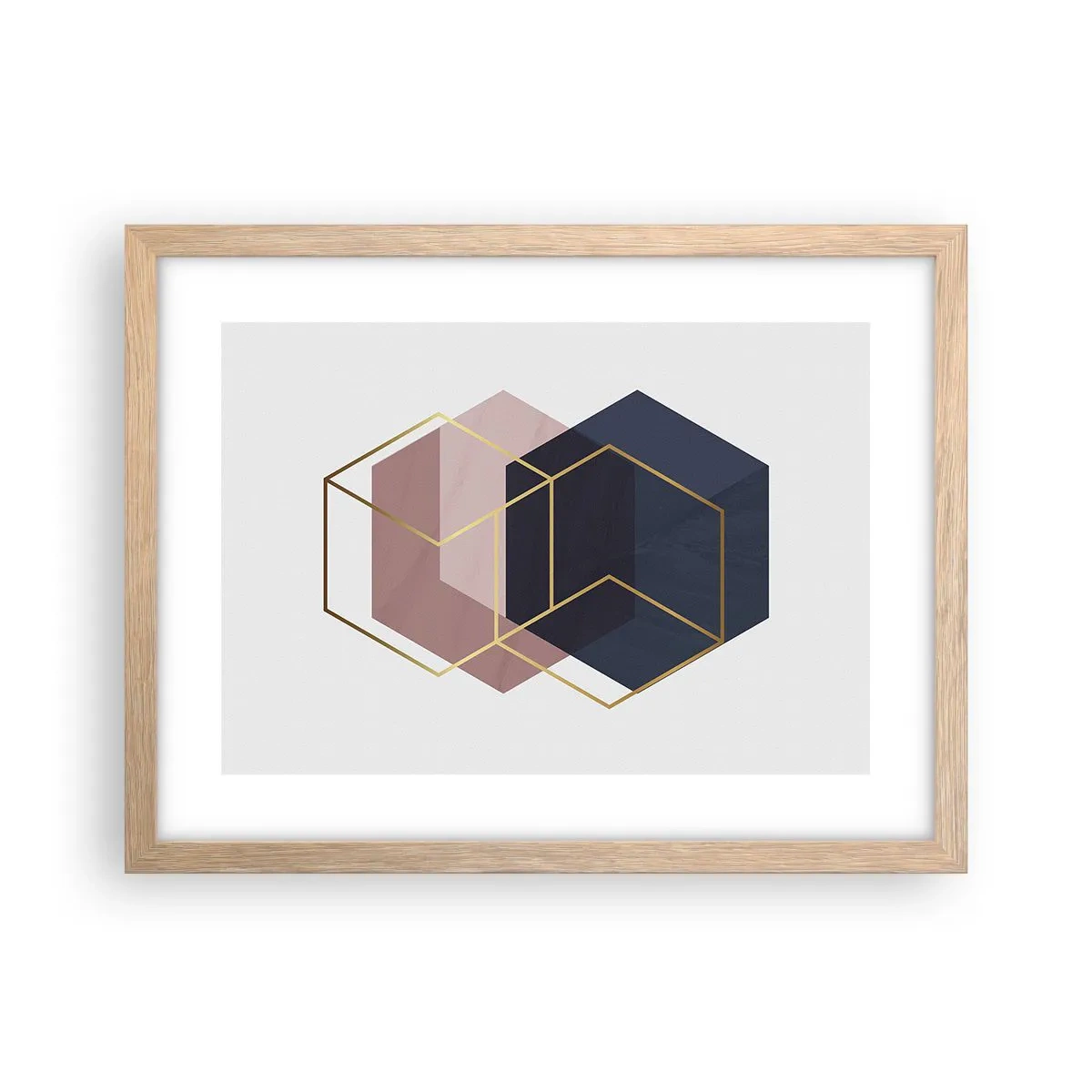 Póster en marco roble claro - El poder de la sencillez - 40x30 cm