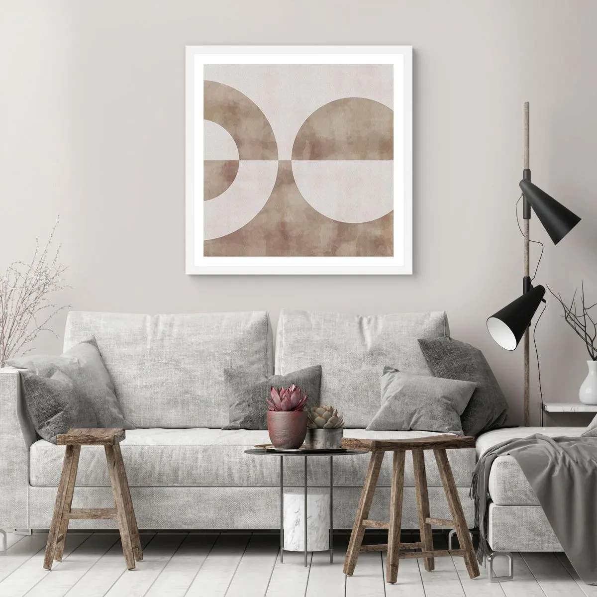 Póster en marco blanco - Similitudes y diferencias - 30x30 cm