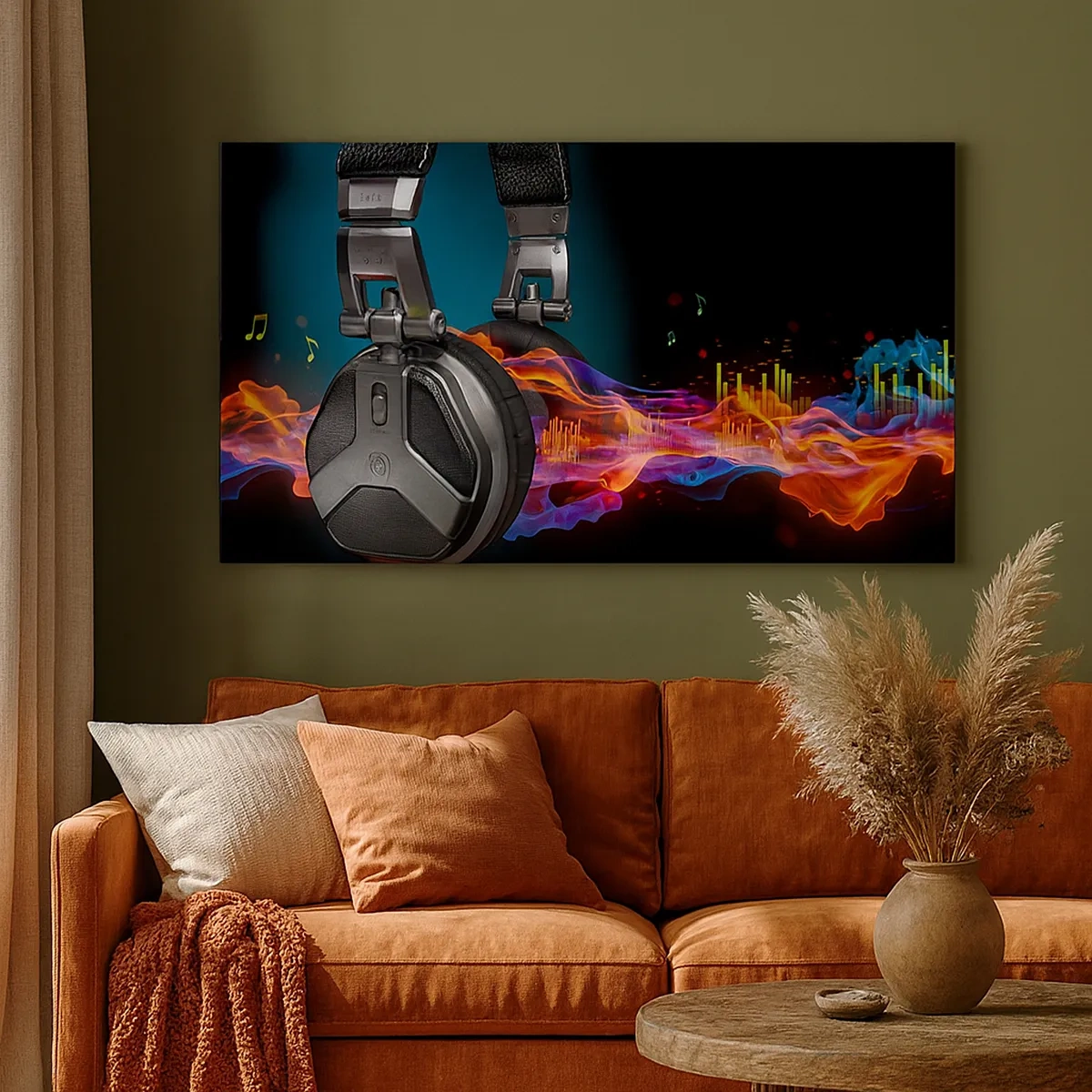 Cuadro sobre lienzo - Impresión de Imagen - En el fuego de la música - 30x30 cm