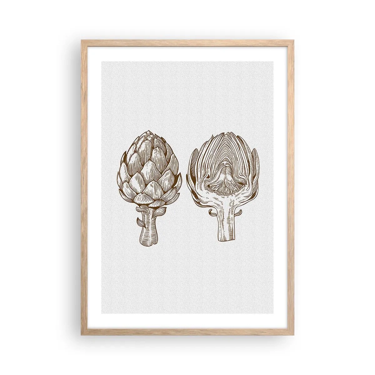 Póster en marco roble claro - Lección de anatomía - 50x70 cm