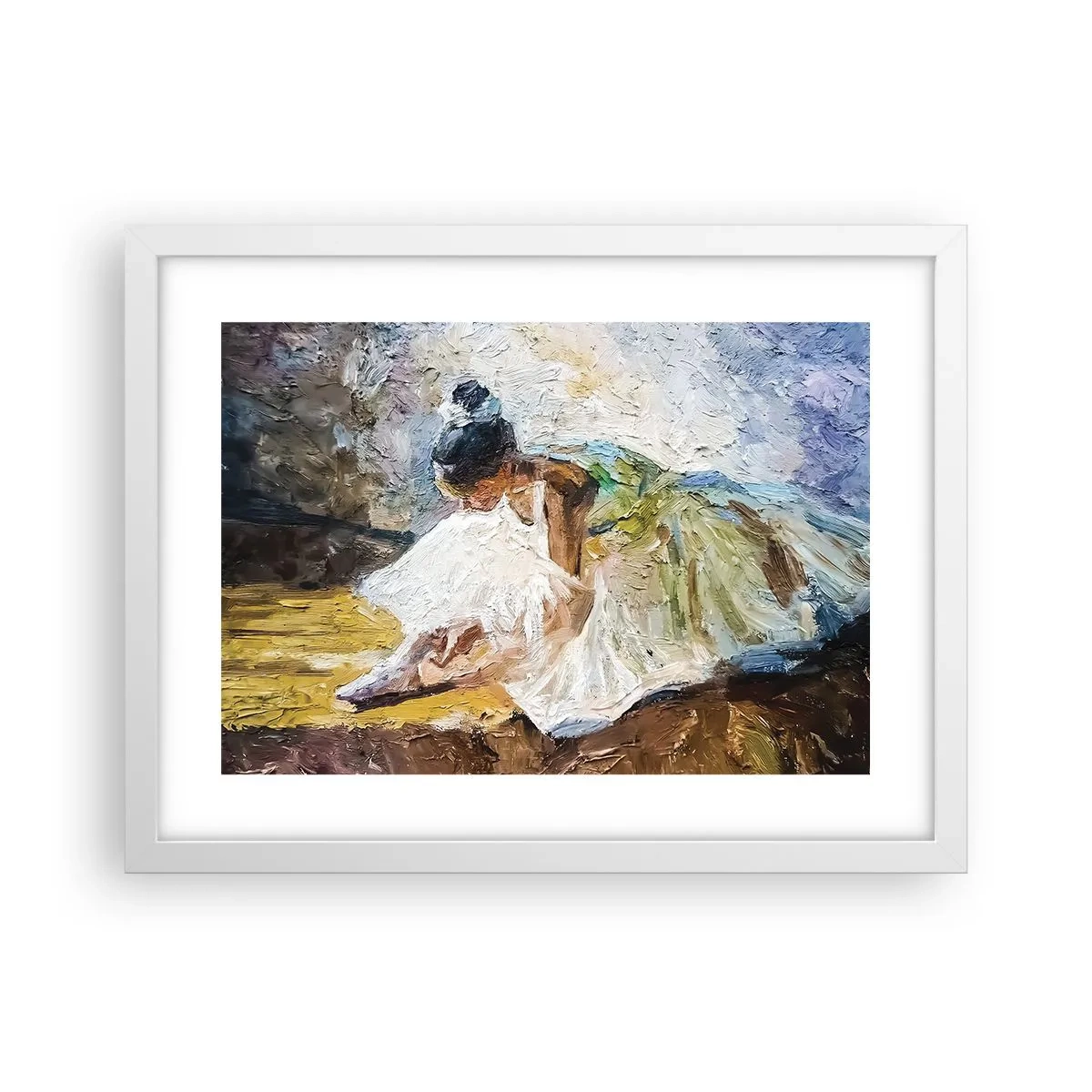 Póster en marco blanco - De un cuadro de Degas - 40x30 cm