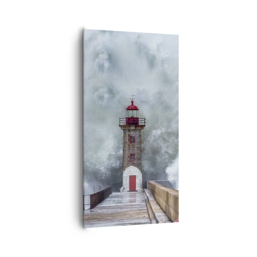 Cuadro sobre lienzo - Impresión de Imagen - El rugido de las aguas, la fuerza del viento - 65x120 cm