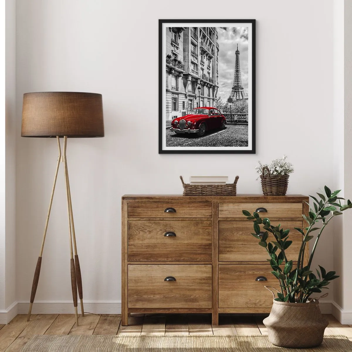 Póster en marco negro - Un depredador en la ciudad - 40x50 cm