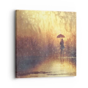 Cuadro sobre lienzo - Impresión de Imagen - Siento que alguien me mira - 30x30 cm