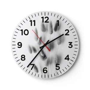 Reloj de pared - Reloj de vidrio - Esponjas naturales - 40x40 cm