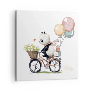 Cuadro sobre lienzo - Impresión de Imagen - Un día feliz - 60x60 cm