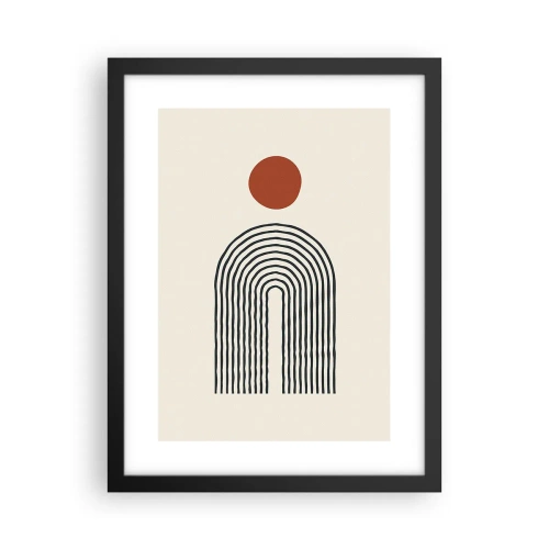 Póster en marco negro - Magnetismo de formas y colores - 30x40 cm