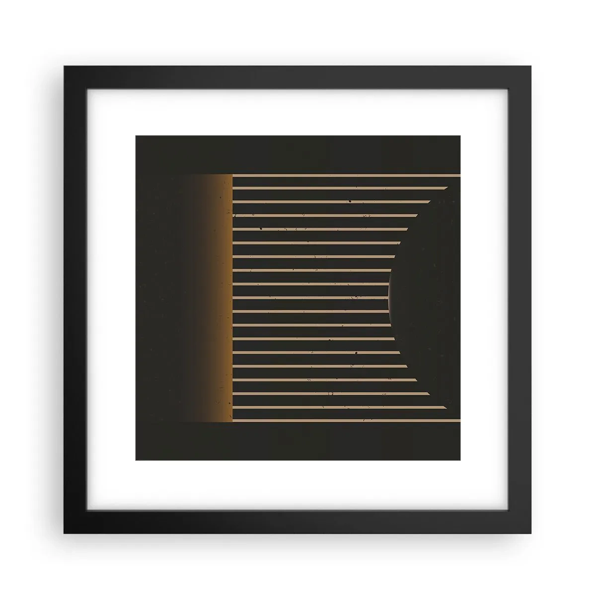 Póster en marco negro - Explorar la oscuridad - 30x30 cm