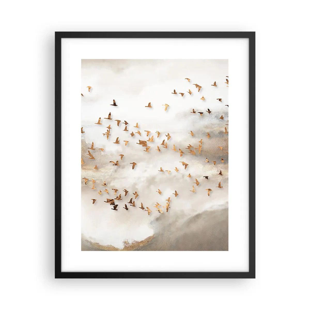 Póster en marco negro - Es hora... - 40x50 cm