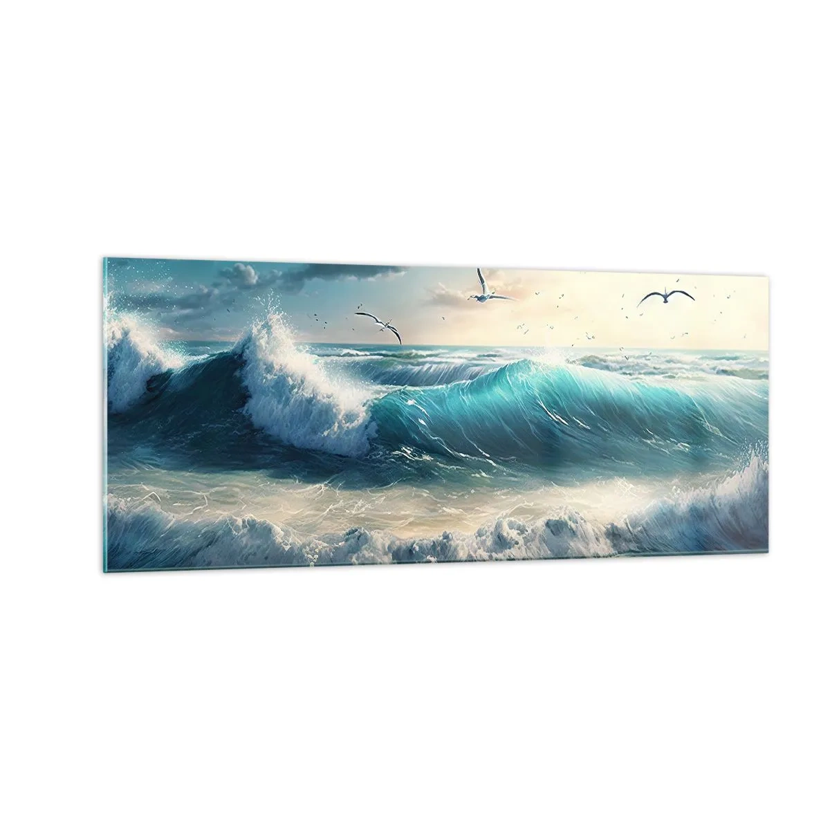 Cuadro sobre vidrio - Impresiones sobre Vidrio - La brisa solo para ti - 100x40 cm
