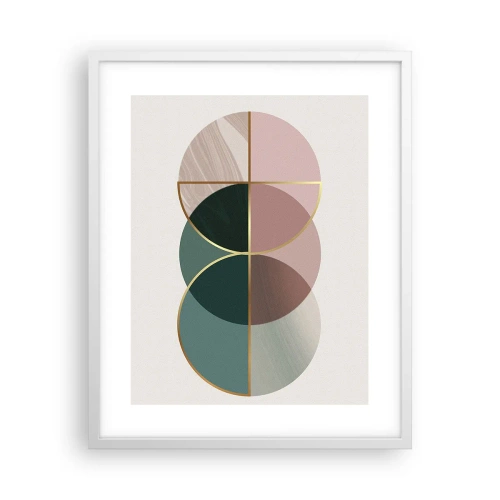 Póster en marco blanco - Círculo tras círculo... - 40x50 cm