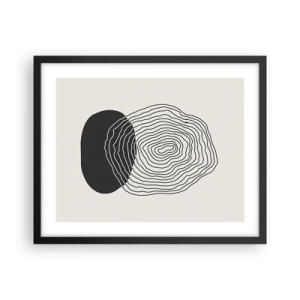 Póster en marco negro - Persistencia y vibración - 50x40 cm