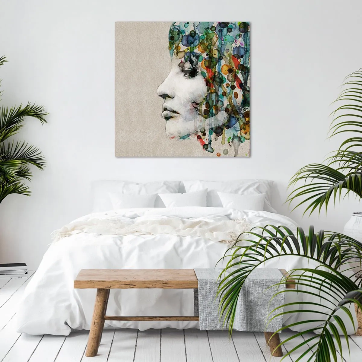 Cuadro sobre lienzo - Impresión de Imagen - Salió del gris - 40x40 cm