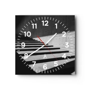 Reloj de pared - Reloj de vidrio - La cruda belleza del modernismo - 30x30 cm