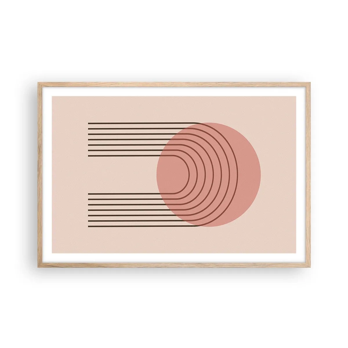 Póster en marco roble claro - Atracción irresistible - 91x61 cm