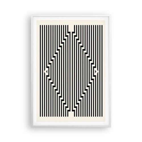 Póster en marco blanco - Ilusión geométrica - 70x100 cm