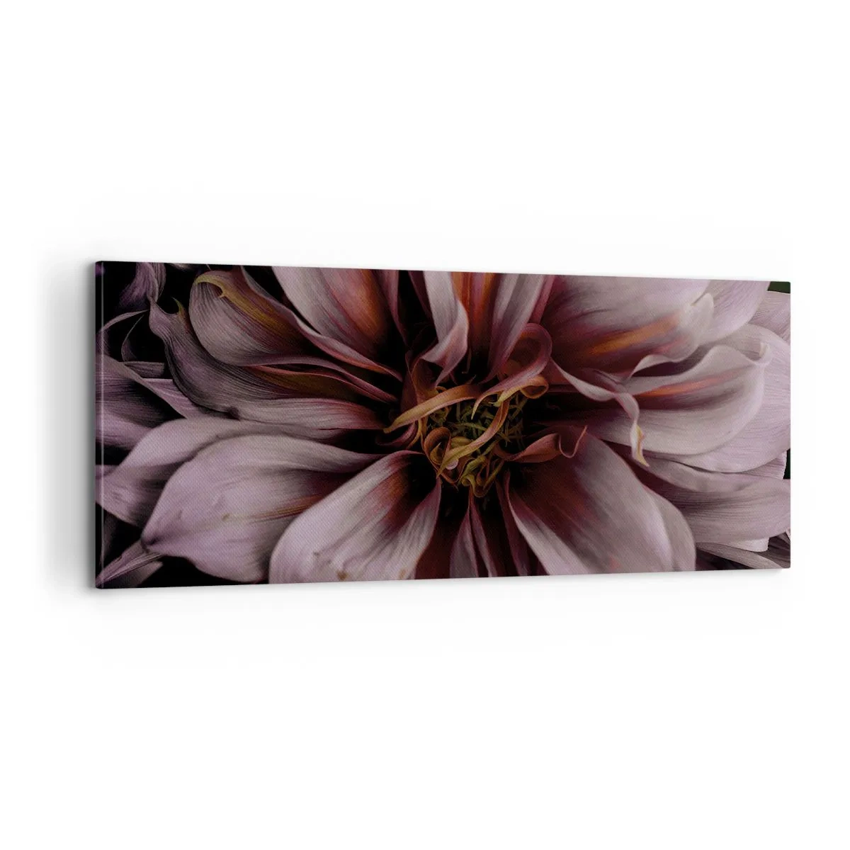 Cuadro sobre lienzo - Impresión de Imagen - Corazón floral - 100x40 cm