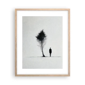 Póster en marco roble claro - Todos deambulamos alguna vez - 40x50 cm