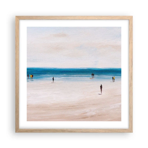 Póster en marco roble claro - Necesidad natural - 50x50 cm