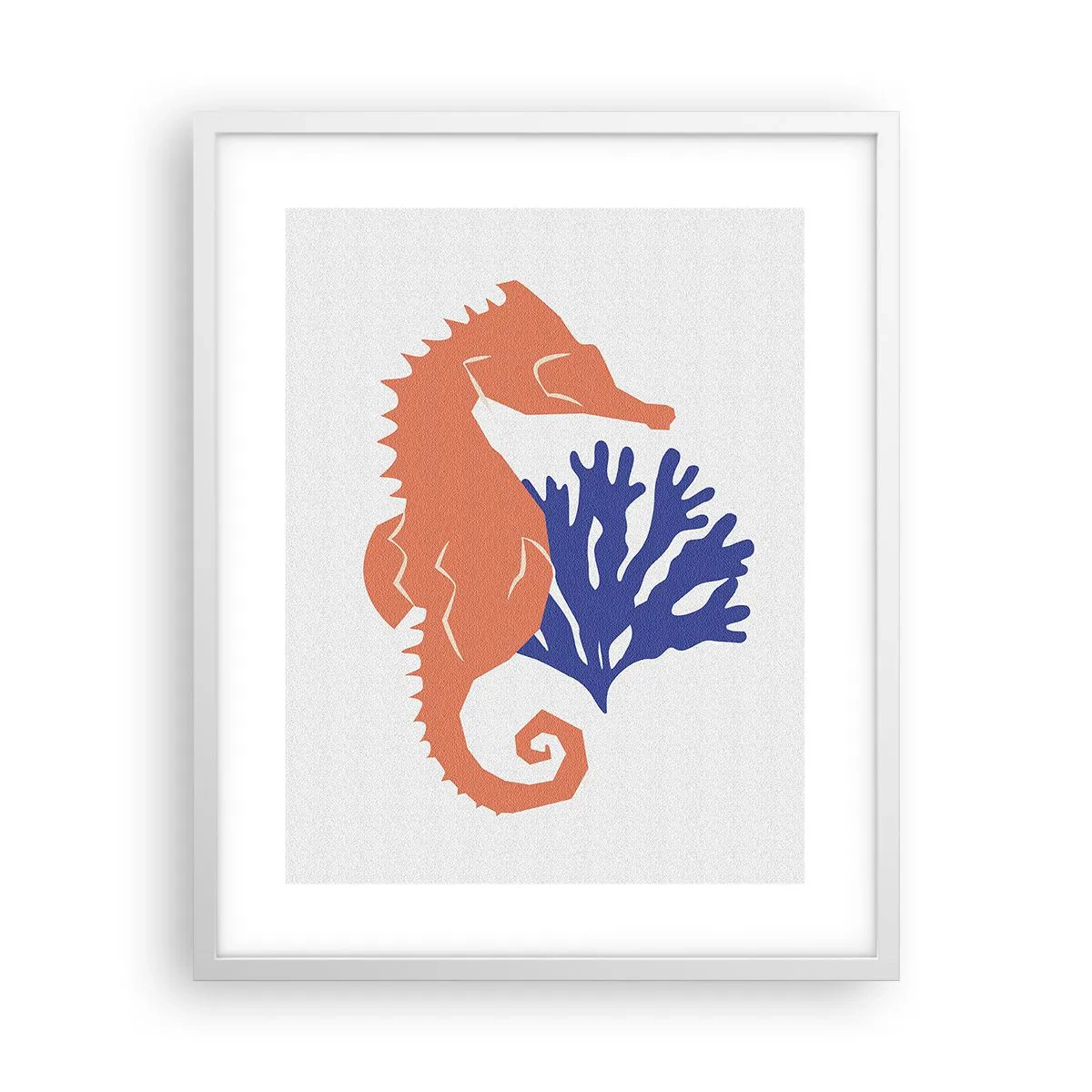 Póster en marco blanco - En una pradera submarina - 40x50 cm