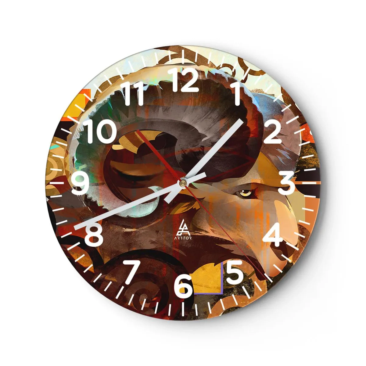 Reloj de pared - Reloj de vidrio - Magia - religiones - rituales - 40x40 cm