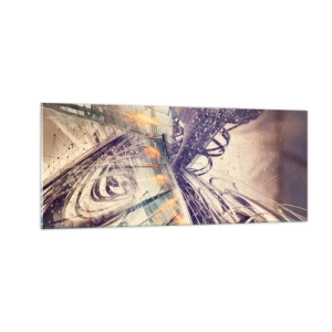 Cuadro sobre vidrio - Impresiones sobre Vidrio - Con mucha prisa - 100x40 cm